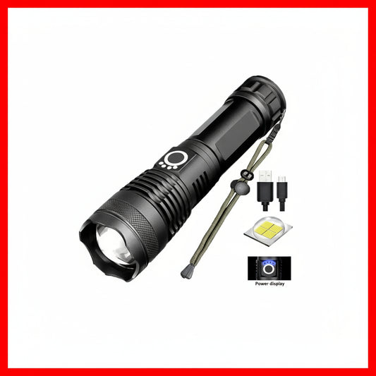 LINTERNA TÁCTICA LED RECAGARBLE